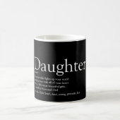 Best Daughter Ever Definition Simple Modern Coffee Mug (Center)