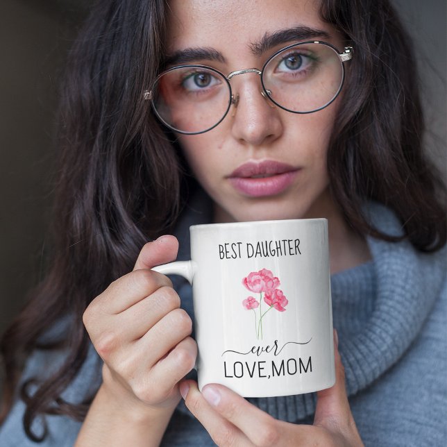 Best Daughter Ever Floral Coffee Mug (Creator Uploaded)