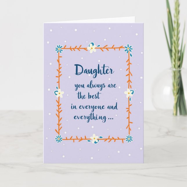 Best Daughter Floral Mothers Day Card (Front)
