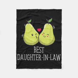 Best Daughter In Law Bride Funny Future Wife Weddi Fleece Blanket