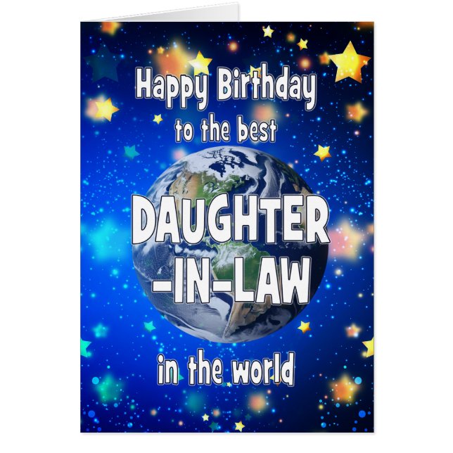 Best Daughter in Law In The World Birthday (Front)
