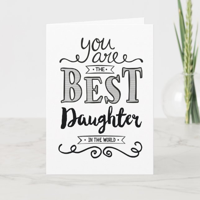 Best Daughter in the World Birthday Card (Front)