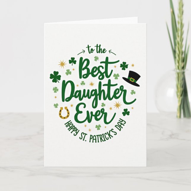 Best Daughter St Patricks Day Card (Front)