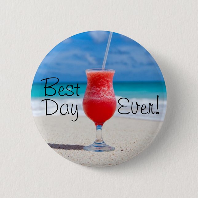Best Day Beach Button (Front)