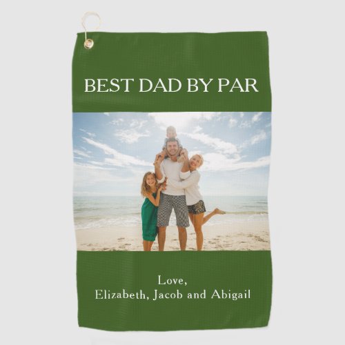 Best Day By Par Custom Photo Golf Towel