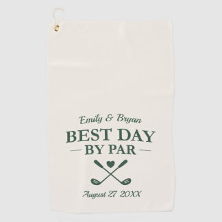 Best Day by Par Personalized Wedding Golf Towel