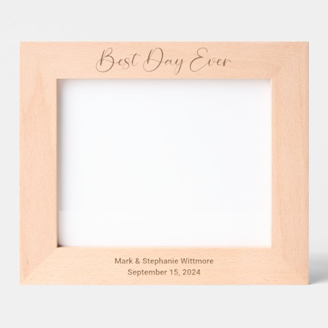 Best Day Ever 10x8 Customizable Photo Frame Engraved Frames (Front)