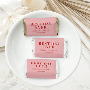 BEST DAY EVER! Bold Font Wedding Hershey's Miniatures