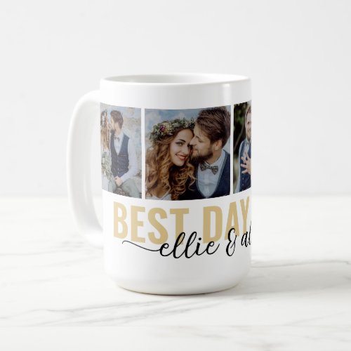 Best Day Ever Calligraphy Photo Coffee Mug