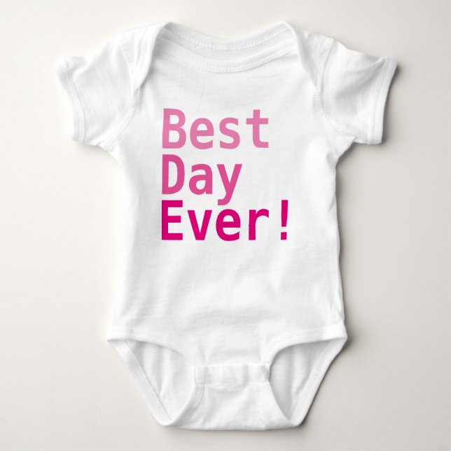 Best Day Ever! Custom Baby Jersey Bodysuit (Front)