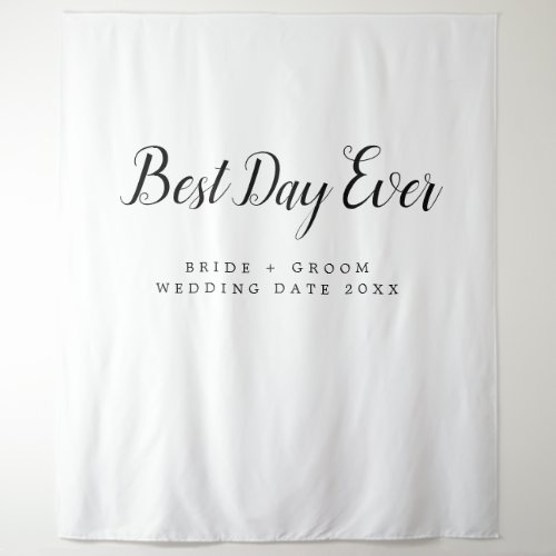 Best Day Ever Custom Backdrop Wedding Tapestry
