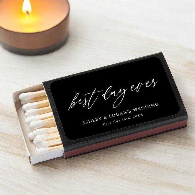 Best Day Ever Custom Wedding Bulk Favors Matchboxes (Creator Uploaded)