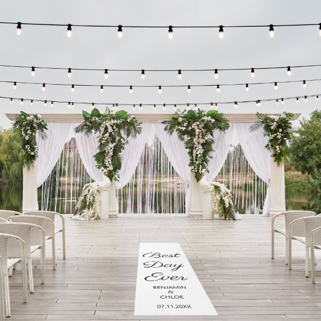 Best Day Ever Custom Wedding Long Runner (Insitu (Wedding 1))
