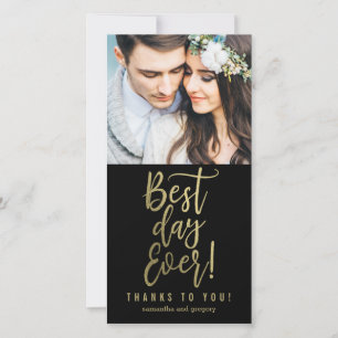 Best Day Ever EDITABLE COLOR Thank You Cards