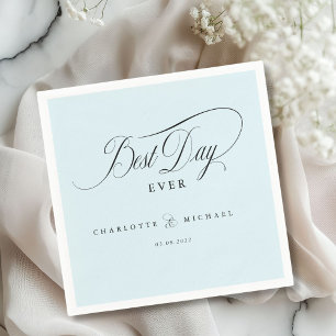BEST DAY EVER!  Elegant, Wedding Napkins