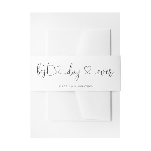 Best Day Ever Invitation Belly Band