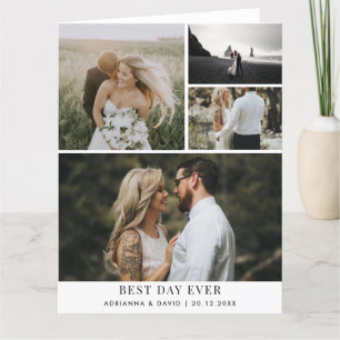 Best Day Ever Married Couple Thank You Photo Card