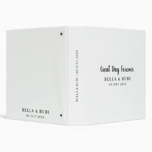 Best Day Ever Minimalist Wedding Planner Binder