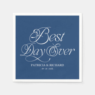 Best Day Ever Modern Minimalist Wedding Napkins