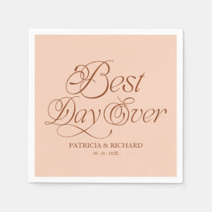 Best Day Ever Modern Minimalist Wedding Napkins