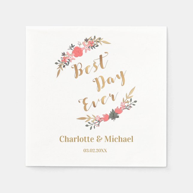 Best day ever! napkins (Front)