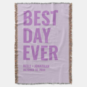 Best Day Ever Personalized Wedding Blanket Gift