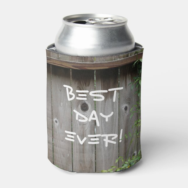 Best Day Ever! Personalized Wedding Favors Can Cooler (Can Front)