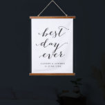 Best Day Ever Personalized Wedding Gift Hanging Tapestry<br><div class="desc">A lovely wedding gift for newly weds featuring the phrase "best day ever" in black modern calligraphy font,  personalized with the name of the happy couple underneath.</div>