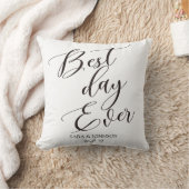 best day ever personlized wedding gift for couple throw pillow (Blanket)