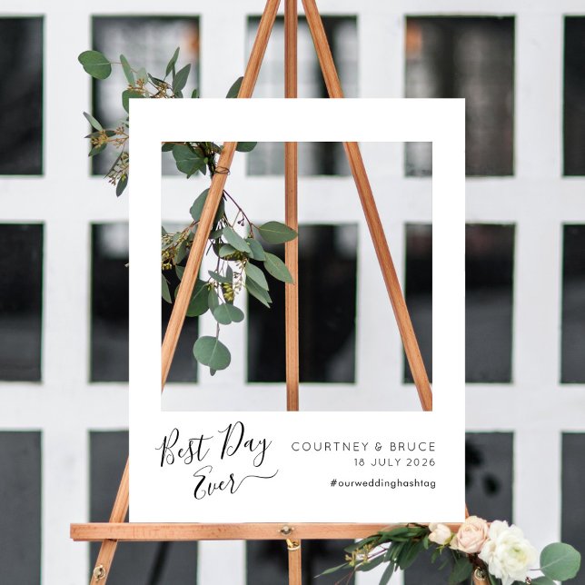 Best Day Ever Photo Prop Frame Selfie Frame Foam Board (Best Day Ever Photo Prop for Wedding, Anniversary, Rehearsal Dinner)