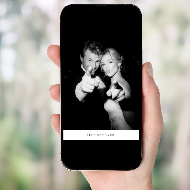 "Best Day Ever" Photo Wedding Thank You Card (Front Digital)