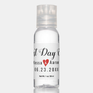 Best Day Ever script calligraphy wedding favor Hand Sanitizer