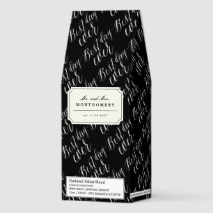Best Day Ever Script Chic Calligraphy Name Wedding Roasted Coffee