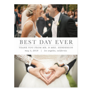 Best Day Ever Thank You Postcard