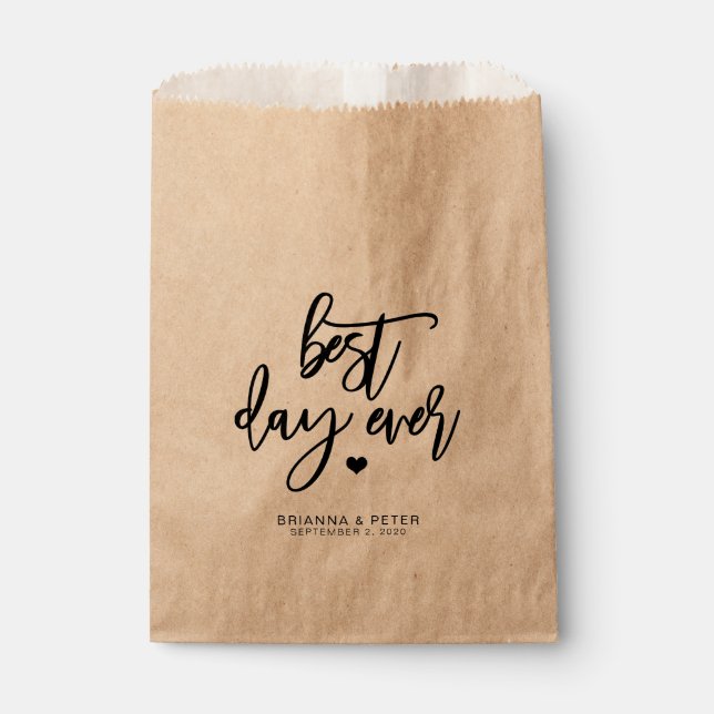 Best Day Ever Wedding Favor Bags (Front)