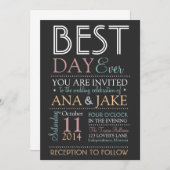 BEST DAY EVER Wedding Invitation- COLORFUL Edition Invitation (Front/Back)
