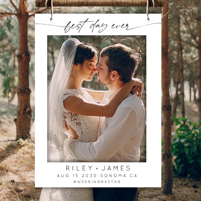 Best Day Ever Wedding Photo Booth Selfie Frame Foam Board (Creator Uploaded)