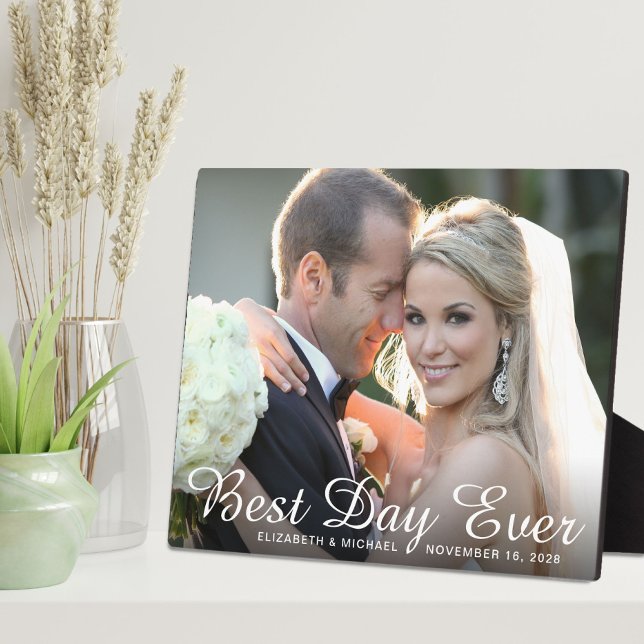 Best Day Ever Wedding Photo Plaque (Creator Uploaded)