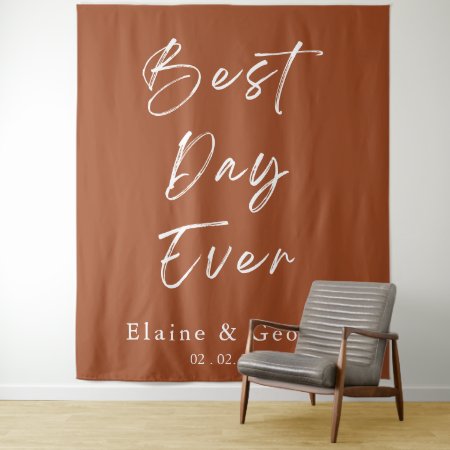 Best Day Ever Wedding Photo Prop Backdrop