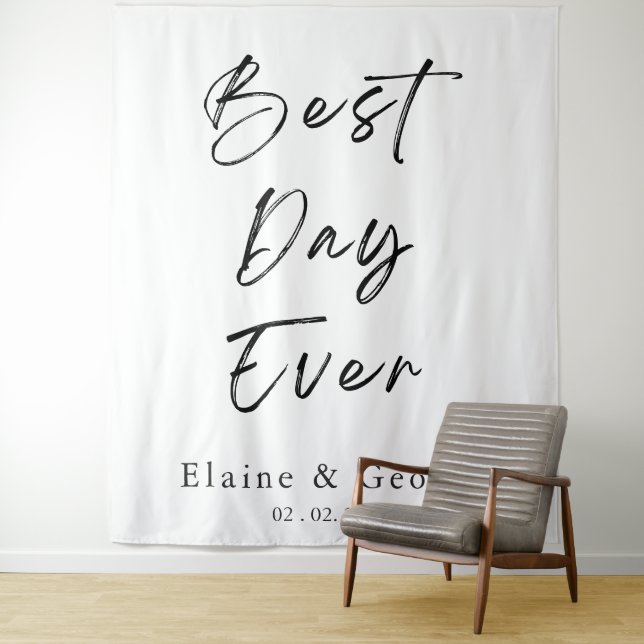 Best Day Ever Wedding Photo Prop Backdrop (In Situ)
