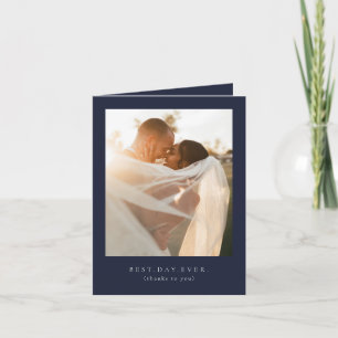 Best Day Ever Wedding Photo Thank You Card