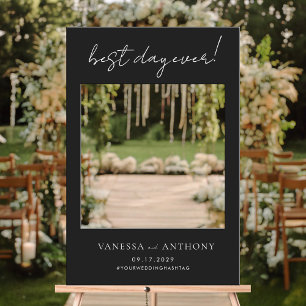 Best Day Ever Wedding Selfie Photo Frame Foam Board