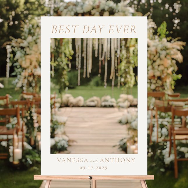 Best Day Ever Wedding Selfie Photo Frame Foam Board (Creator Uploaded)
