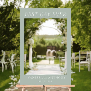Best Day Ever Wedding Selfie Photo Frame Foam Board