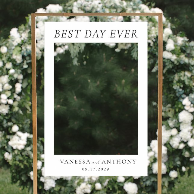 Best Day Ever Wedding Selfie Photo Frame Foam Board (Creator Uploaded)