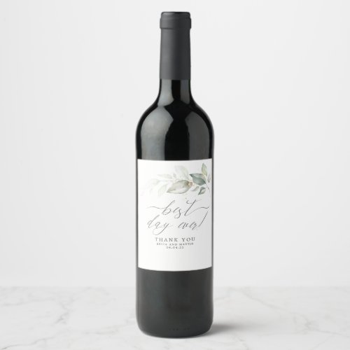 Best Day Ever Wedding Thank You Favors Wine Label