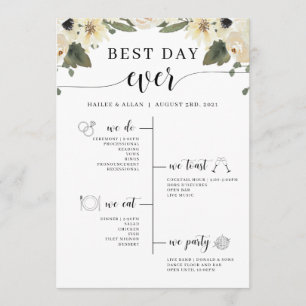 Best Day Ever Wedding Timeline Program