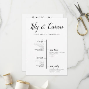Best Day Ever Wedding Timeline Program