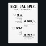 Best Day Ever Wedding Timeline Program<br><div class="desc">This program includes a timeline of your wedding as a fun and simple way to give important wedding information to your wedding guests.</div>