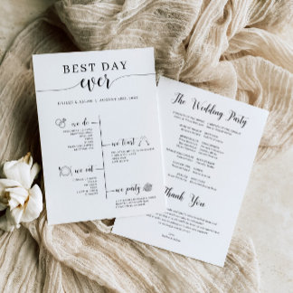 Best Day Ever Wedding Timeline Program